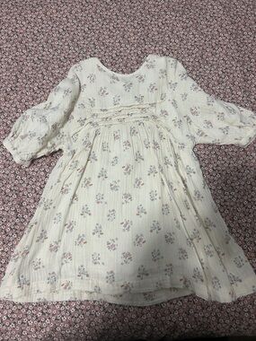 Zara Cream Floral 4t Dress